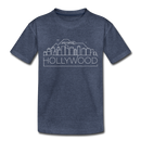 Hollywood, California Toddler T-Shirt - Skyline Hollywood Toddler Tee - heather blue