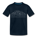 Hollywood, California Toddler T-Shirt - Skyline Hollywood Toddler Tee - deep navy