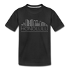 Honolulu, Hawaii Toddler T-Shirt - Skyline Honolulu Toddler Tee - black