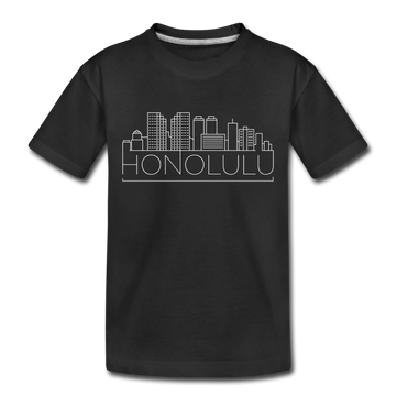 Honolulu, Hawaii Toddler T-Shirt - Skyline Honolulu Toddler Tee - black