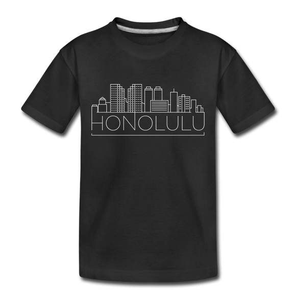 Honolulu, Hawaii Toddler T-Shirt - Skyline Honolulu Toddler Tee - black