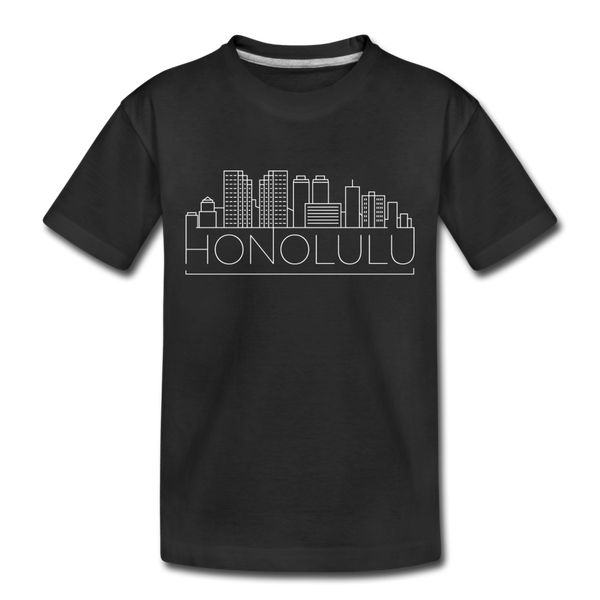 Honolulu, Hawaii Toddler T-Shirt - Skyline Honolulu Toddler Tee - black