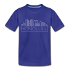 Honolulu, Hawaii Toddler T-Shirt - Skyline Honolulu Toddler Tee - royal blue