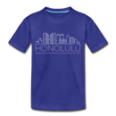 Honolulu, Hawaii Toddler T-Shirt - Skyline Honolulu Toddler Tee - royal blue