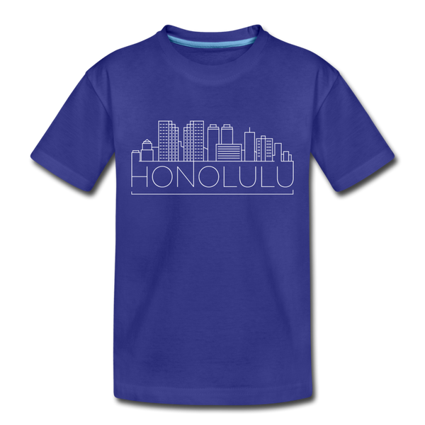 Honolulu, Hawaii Toddler T-Shirt - Skyline Honolulu Toddler Tee - royal blue