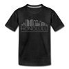 Honolulu, Hawaii Toddler T-Shirt - Skyline Honolulu Toddler Tee - charcoal gray