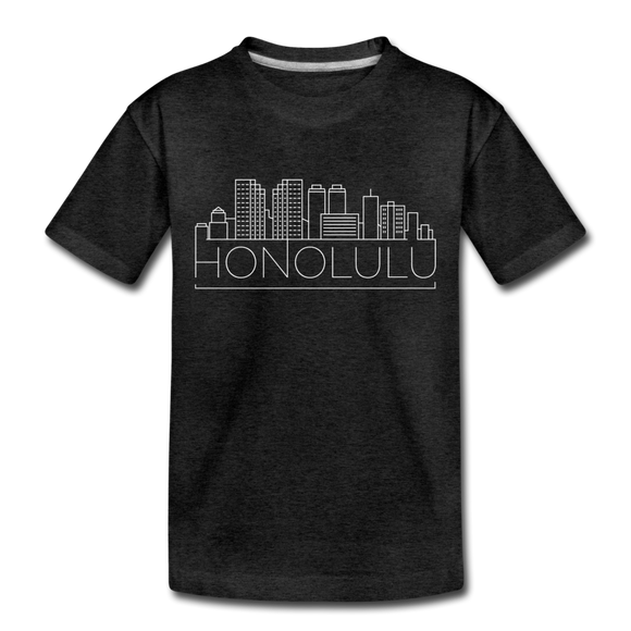 Honolulu, Hawaii Toddler T-Shirt - Skyline Honolulu Toddler Tee - charcoal gray