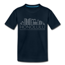 Honolulu, Hawaii Toddler T-Shirt - Skyline Honolulu Toddler Tee - deep navy