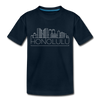 Honolulu, Hawaii Toddler T-Shirt - Skyline Honolulu Toddler Tee - deep navy