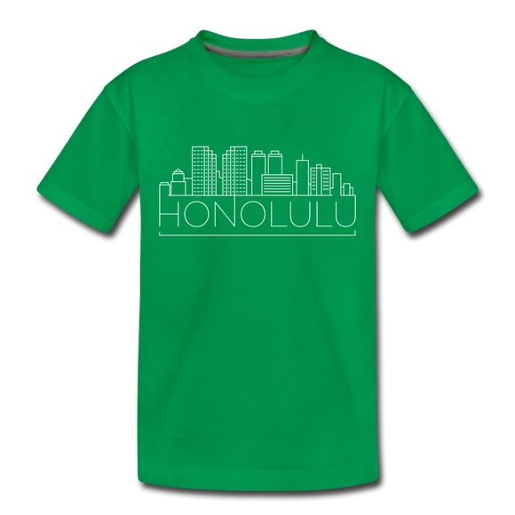 Honolulu, Hawaii Toddler T-Shirt - Skyline Honolulu Toddler Tee - kelly green