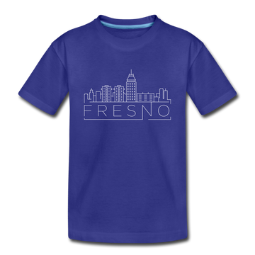 Fresno, California Toddler T-Shirt - Skyline Fresno Toddler Tee - royal blue