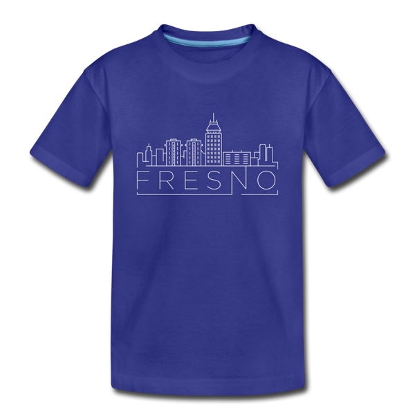 Fresno, California Toddler T-Shirt - Skyline Fresno Toddler Tee - royal blue