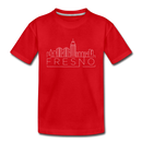 Fresno, California Toddler T-Shirt - Skyline Fresno Toddler Tee - red
