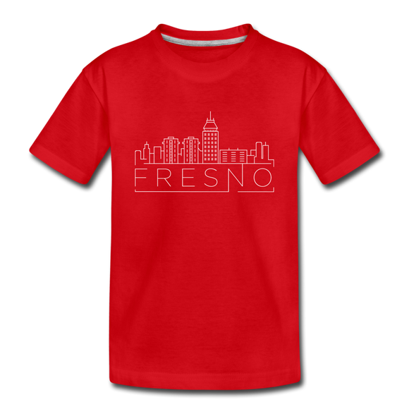 Fresno, California Toddler T-Shirt - Skyline Fresno Toddler Tee - red