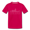 Fresno, California Toddler T-Shirt - Skyline Fresno Toddler Tee - dark pink