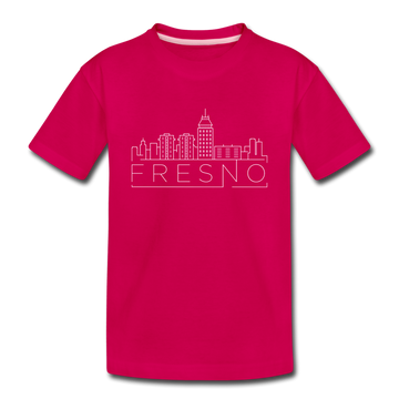 Fresno, California Toddler T-Shirt - Skyline Fresno Toddler Tee - dark pink