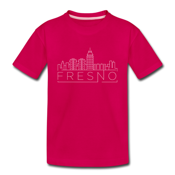 Fresno, California Toddler T-Shirt - Skyline Fresno Toddler Tee - dark pink