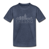 Fresno, California Toddler T-Shirt - Skyline Fresno Toddler Tee - heather blue