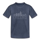 Fresno, California Toddler T-Shirt - Skyline Fresno Toddler Tee - heather blue