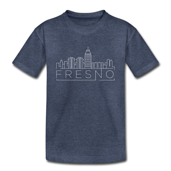Fresno, California Toddler T-Shirt - Skyline Fresno Toddler Tee - heather blue