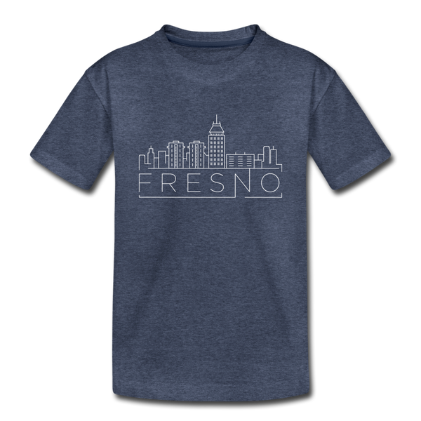 Fresno, California Toddler T-Shirt - Skyline Fresno Toddler Tee - heather blue
