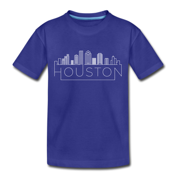 Houston, Texas Toddler T-Shirt - Skyline Houston Toddler Tee - royal blue