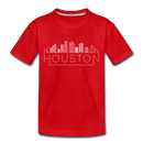 Houston, Texas Toddler T-Shirt - Skyline Houston Toddler Tee - red