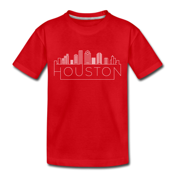 Houston, Texas Toddler T-Shirt - Skyline Houston Toddler Tee - red