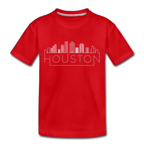 Houston, Texas Toddler T-Shirt - Skyline Houston Toddler Tee - red