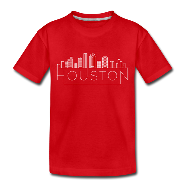 Houston, Texas Toddler T-Shirt - Skyline Houston Toddler Tee - red