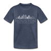Houston, Texas Toddler T-Shirt - Skyline Houston Toddler Tee - heather blue
