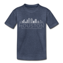 Houston, Texas Toddler T-Shirt - Skyline Houston Toddler Tee - heather blue