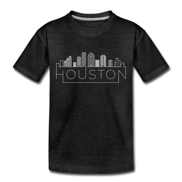Houston, Texas Toddler T-Shirt - Skyline Houston Toddler Tee - charcoal gray