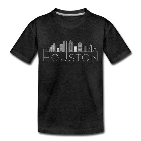 Houston, Texas Toddler T-Shirt - Skyline Houston Toddler Tee - charcoal gray