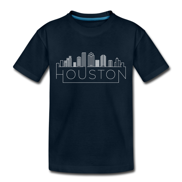 Houston, Texas Toddler T-Shirt - Skyline Houston Toddler Tee - deep navy