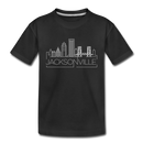 Jacksonville, Florida Toddler T-Shirt - Skyline Jacksonville Toddler Tee - black