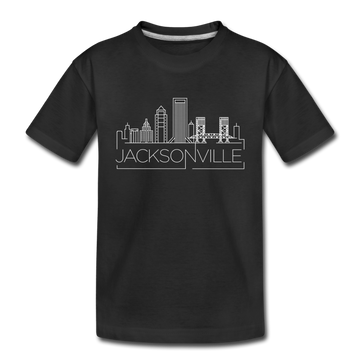 Jacksonville, Florida Toddler T-Shirt - Skyline Jacksonville Toddler Tee - black