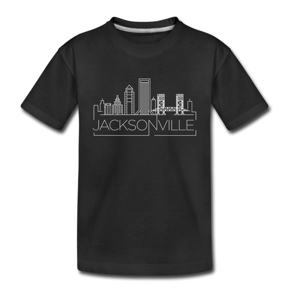 Jacksonville, Florida Toddler T-Shirt - Skyline Jacksonville Toddler Tee - black