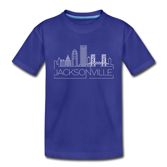 Jacksonville, Florida Toddler T-Shirt - Skyline Jacksonville Toddler Tee - royal blue