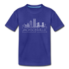 Jacksonville, Florida Toddler T-Shirt - Skyline Jacksonville Toddler Tee - royal blue