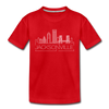 Jacksonville, Florida Toddler T-Shirt - Skyline Jacksonville Toddler Tee - red