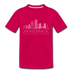 Jacksonville, Florida Toddler T-Shirt - Skyline Jacksonville Toddler Tee - dark pink