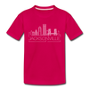 Jacksonville, Florida Toddler T-Shirt - Skyline Jacksonville Toddler Tee - dark pink