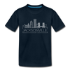 Jacksonville, Florida Toddler T-Shirt - Skyline Jacksonville Toddler Tee - deep navy