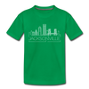 Jacksonville, Florida Toddler T-Shirt - Skyline Jacksonville Toddler Tee - kelly green