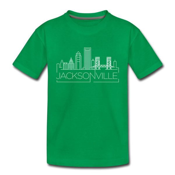 Jacksonville, Florida Toddler T-Shirt - Skyline Jacksonville Toddler Tee - kelly green