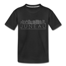 Juneau, Alaska Toddler T-Shirt - Skyline Juneau Toddler Tee - black