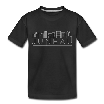 Juneau, Alaska Toddler T-Shirt - Skyline Juneau Toddler Tee - black