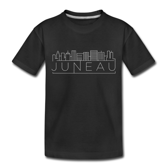 Juneau, Alaska Toddler T-Shirt - Skyline Juneau Toddler Tee - black