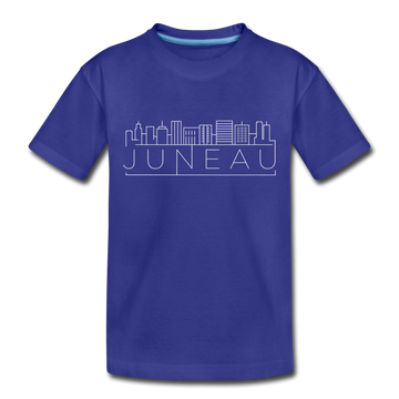 Juneau, Alaska Toddler T-Shirt - Skyline Juneau Toddler Tee - royal blue